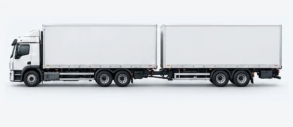 KI-generierte, illustrative Darstellung: Jumbo-Hängerzug (40 t)